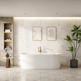 Aquaperla ISEO Series 1700*800*590mm Ultra-slim Freestanding Acrylic Bathtub (with Overflow) - Gloss White