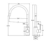 Fienza Kaya Sink Mixer, Matte Black