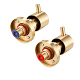 Aquaperla Round Wall Top Assembly Tap Pair - Light Brushed Brass (LBG0007.ST)