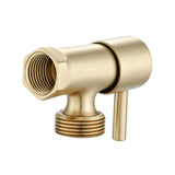 Aquaperla Bathroom Round 1/4 Turn Washing Machine Stop Tap (One Piece) - Light Brushed Brass