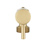 Aquaperla Bathroom Round 1/4 Turn Washing Machine Stop Tap (One Piece) - Light Brushed Brass
