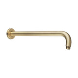 Aquaperla 400mm Wall Shower Arm - Light Brushed Brass