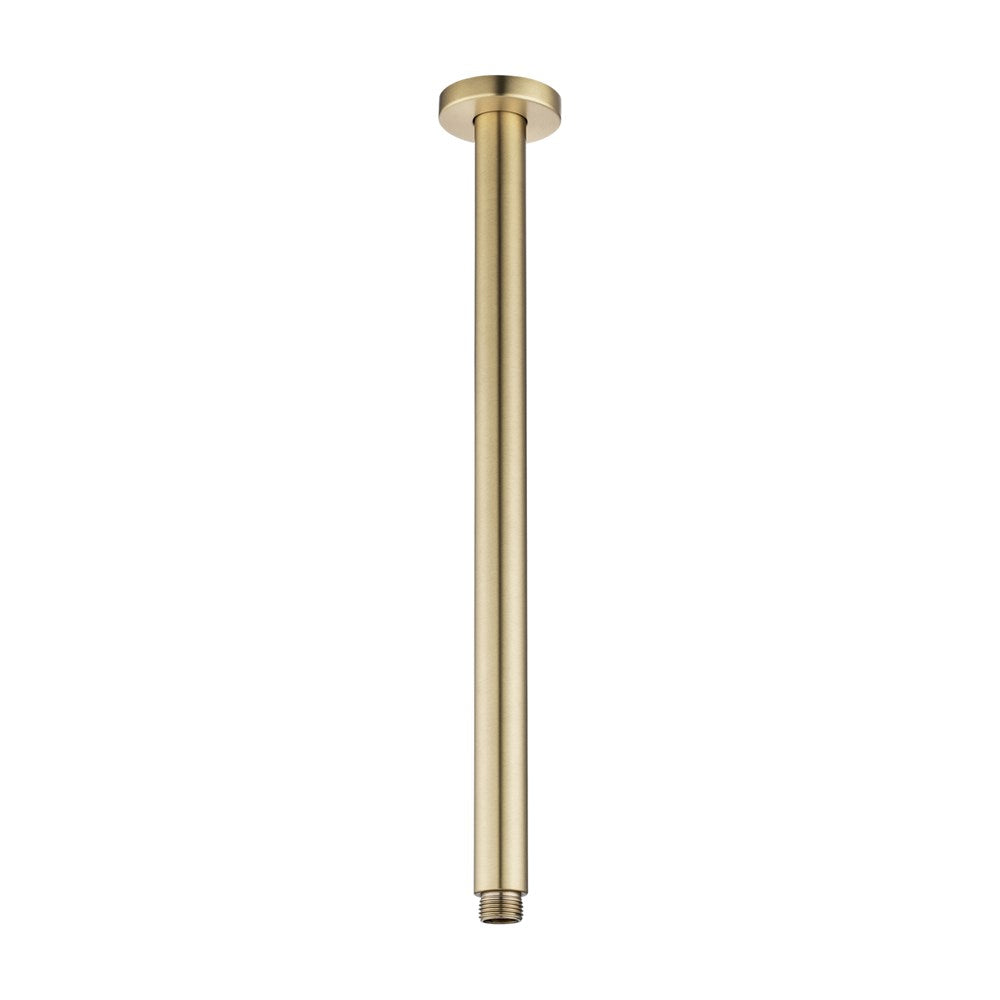 Aquaperla 400mm Ceiling Shower Arm - Light Brushed Brass