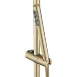 Aquaperla Shower Rail With Handheld Shower - Light Brushed Brass - LBG2147-1.SH