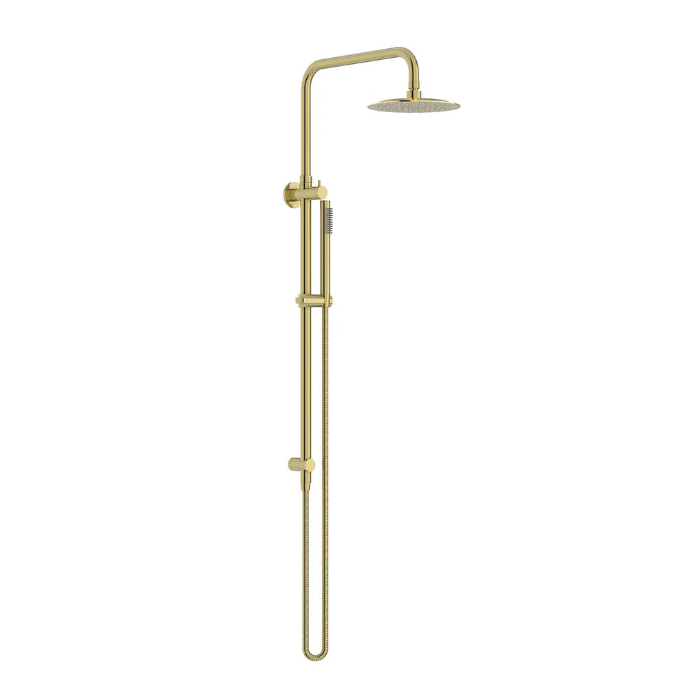 Linkware Elle 316 Twin Shower on Rail - Brushed Gold
