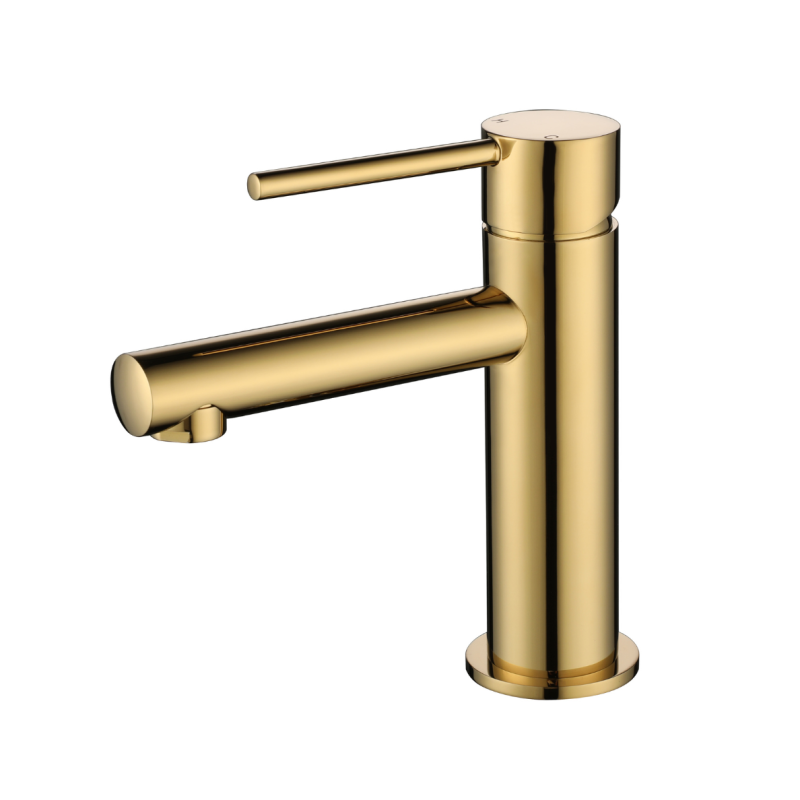 Modern National Star Mini Basin Mixer Polished Brass