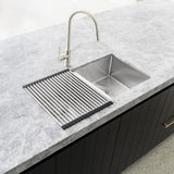 Meir Lavello Stainless Steel Rolling Mat Protector - Polished Chrome