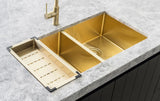 Meir Lavello Kitchen Sink Colander- Brushed Bronze Gold