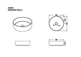 Aquaperla 360x360x125mm Above Counter Basin - Gloss White