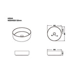 Aquaperla 405x405x130mm Above Counter Basin - Gloss White