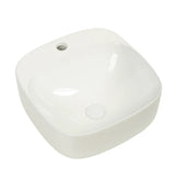Aquaperla 420x420x155mm Wall Hung Basin - Gloss White