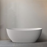 Aquaperla 1700*800*650mm Layla Super Slim Edge Freestanding Bathtub (Pop-up Waste & Plug included) - Matte White