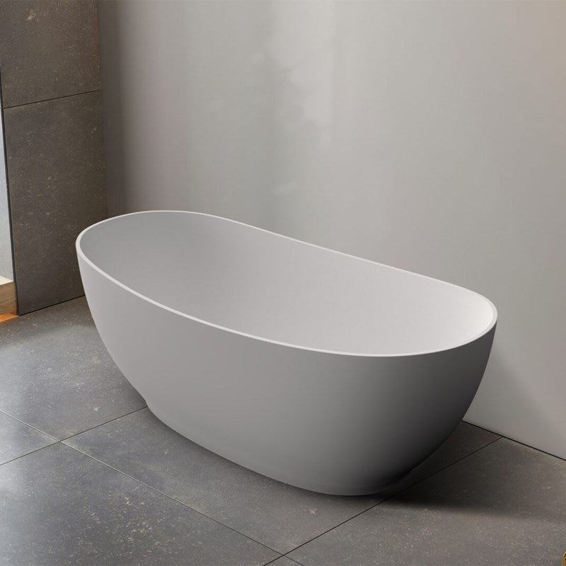 Aquaperla 1700*800*650mm Layla Super Slim Edge Freestanding Bathtub (Pop-up Waste & Plug included) - Matte White