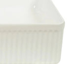 Aquaperla 500x340x130mm Above Counter Basin - Gloss White With Fluted Design