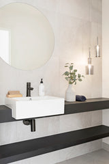 Meir Round Pinless Basin Mixer - Shadow Gunmetal