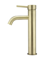Meir Round Tall Basin Mixer Curved - Tiger Bronze