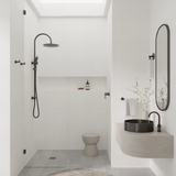 Meir Round Gooseneck Basin Mixer with Cold Start - Shadow Gunmetal