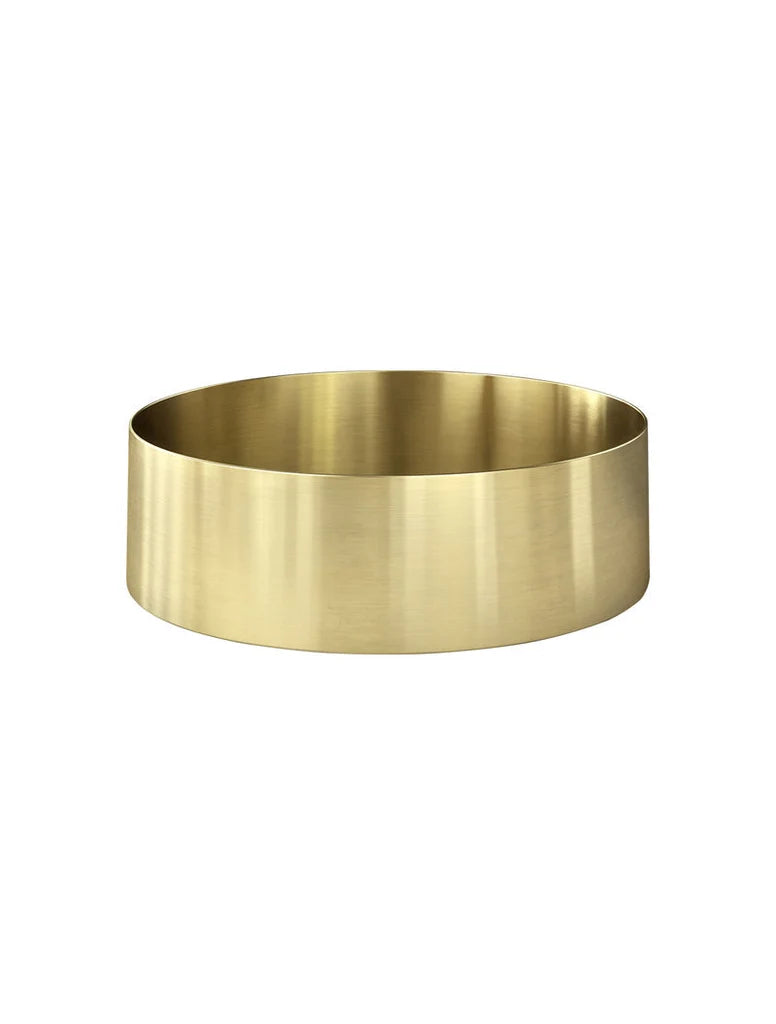 Meir Lavello Round Steel Bathroom Basin 380 x 110 - PVD Tiger Bronze