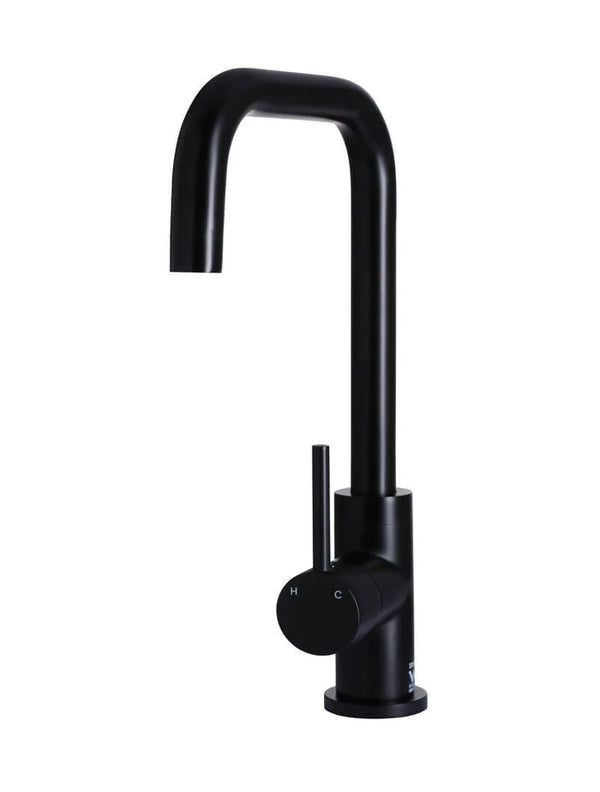 Meir Round Kitchen Mixer Tap - Matte Black