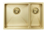 Meir Lavello Kitchen Sink - One and Half Bowl 670 x 440 - Tiger Bronze