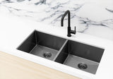 Meir Lavello Kitchen Sink - Double Bowl 860 x 440 - PVD Gunmetal Black
