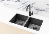 Meir Lavello Kitchen Sink - Double Bowl 760 x 440 - Gunmetal Black
