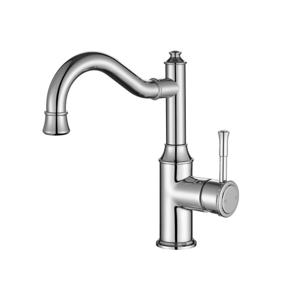 Modern National Montpellier Shepherd’s Crook High Rise Basin Mixer Chrome