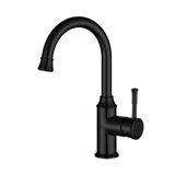 Modern National Montpellier Gooseneck High Rise Basin Mixer Matte Black