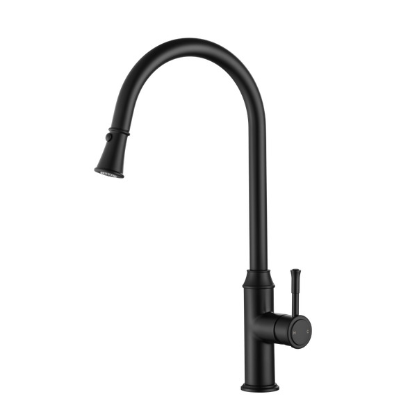 Modern National Montpellier Pull-Out Kitchen Mixer Matte Black
