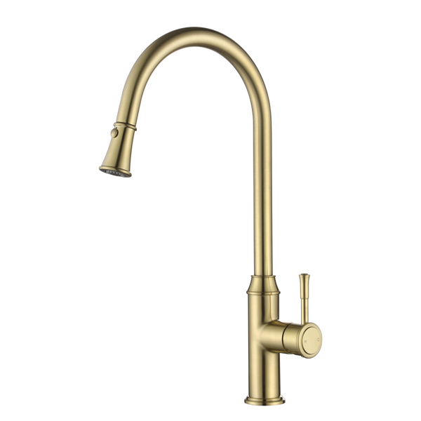 Modern National Montpellier Pull-Out Kitchen Mixer Brushed Bronze