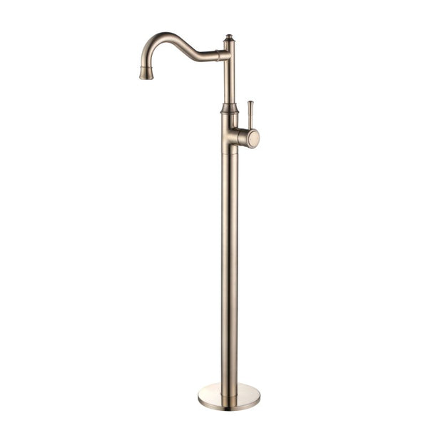 Modern National Montpellier Freestanding Bath Mixer Brushed Nickel