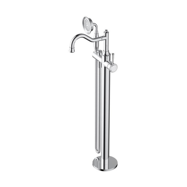 Modern National Montpellier Freestanding Bath Mixer with Hand Shower Chrome