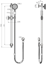 Modern National Montpellier Rail Shower Chrome