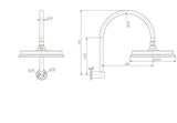 Modern National Montpellier Shower Arm With Shower Head Matte Black