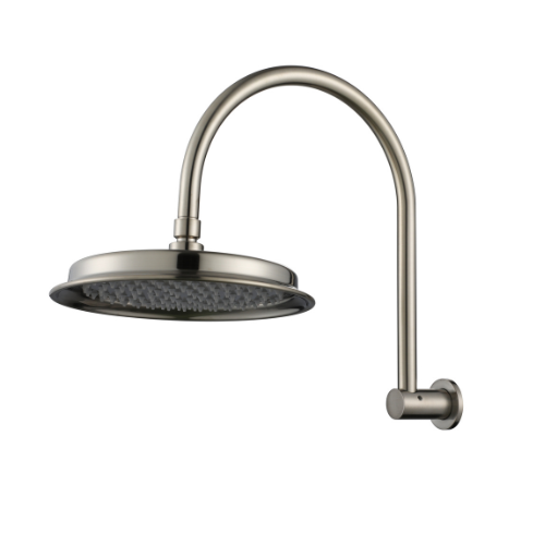 Modern National Montpellier Shower Arm With Shower Head Brushed Nickel
