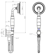 Modern National Montpellier Hand Shower on Bracket Brushed Nickel