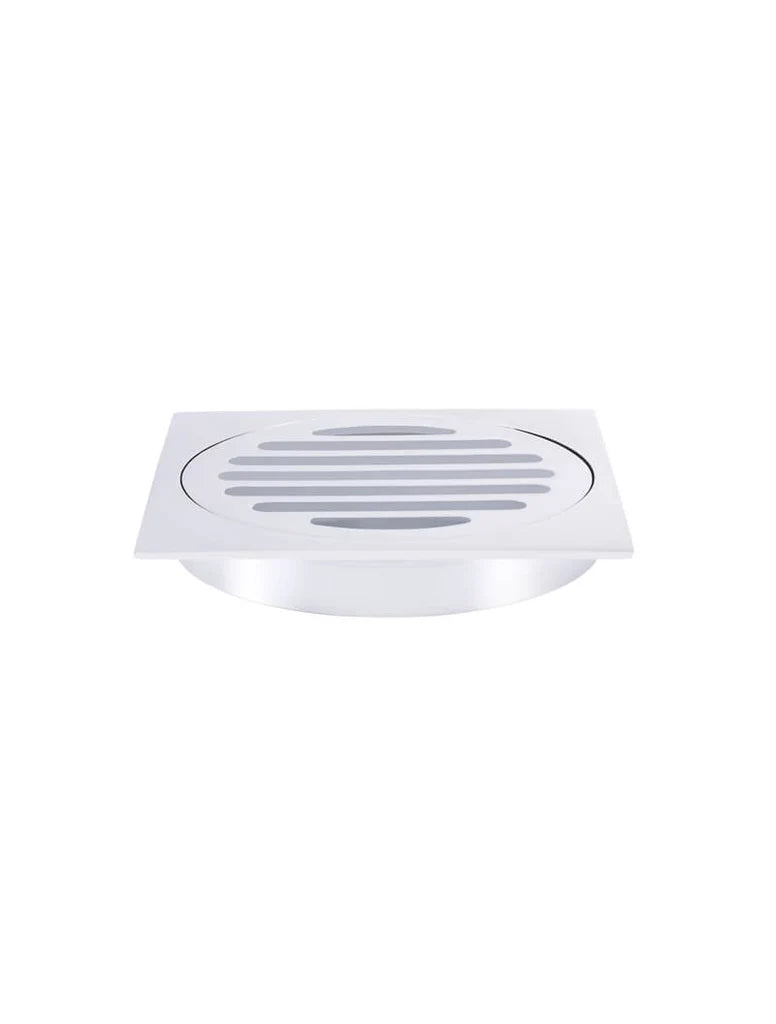 Meir Square Floor Grate Shower Drain 100mm Outlet - Polished Chrome