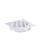 Meir Square Floor Grate Shower Drain 100mm Outlet - Polished Chrome