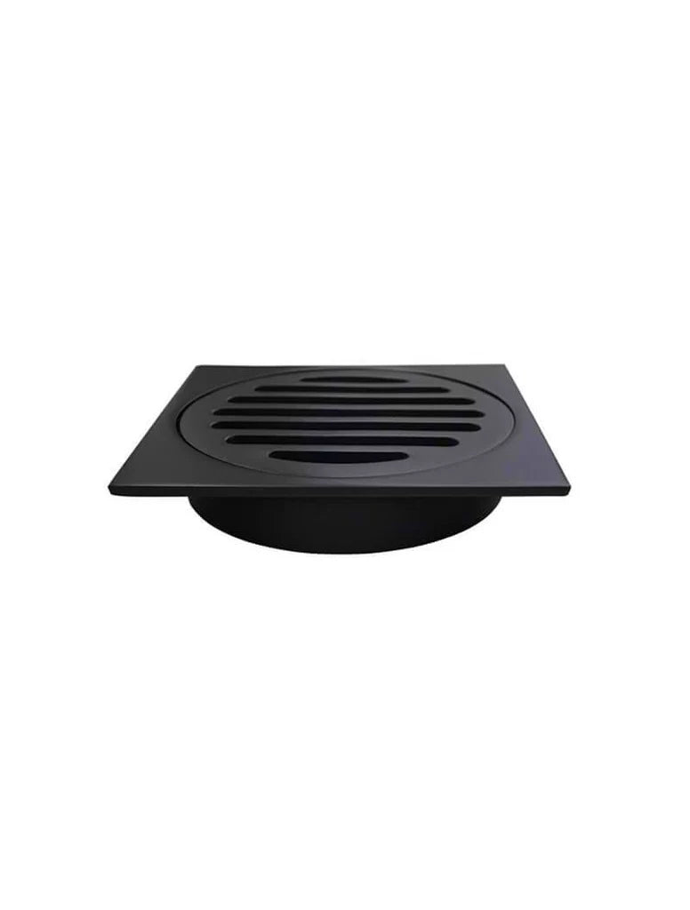 Meir Square Floor Grate Shower Drain 100mm Outlet - Matte Black