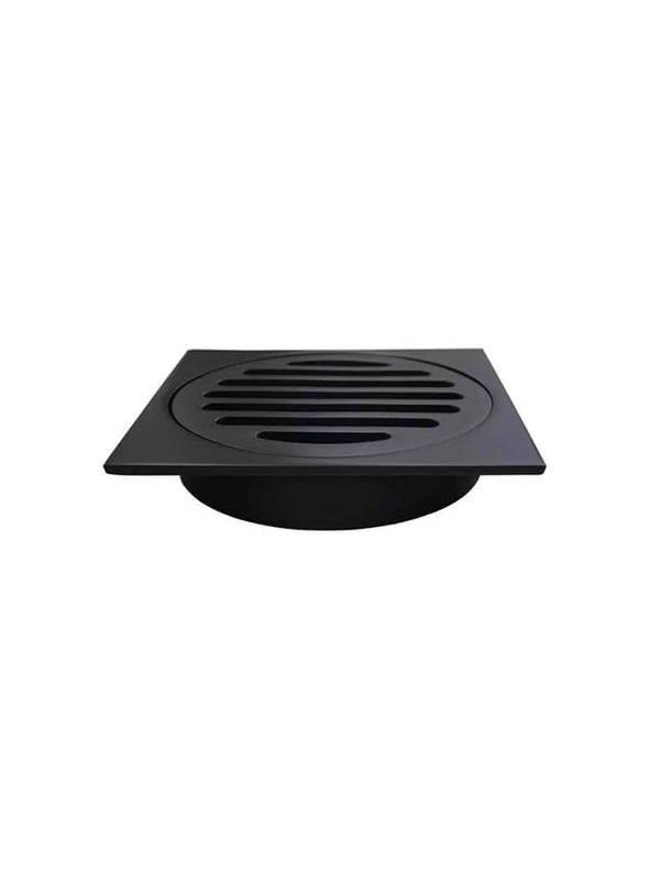 Meir Square Floor Grate Shower Drain 100mm Outlet - Matte Black