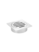 Meir Square Floor Grate Shower Drain 80mm Outlet - Polished Chrome