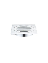 Meir Square Floor Grate Shower Drain 80mm Outlet - Polished Chrome
