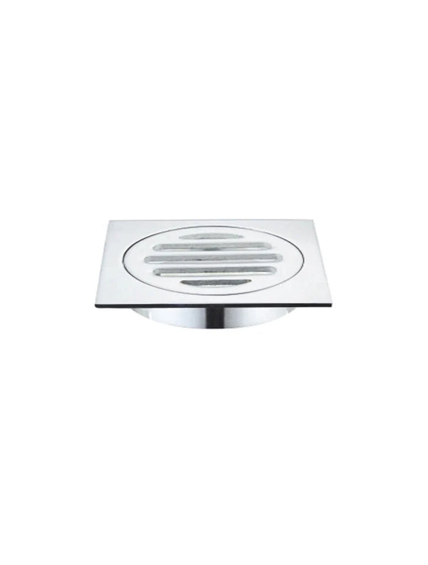 Meir Square Floor Grate Shower Drain 80mm Outlet - Polished Chrome