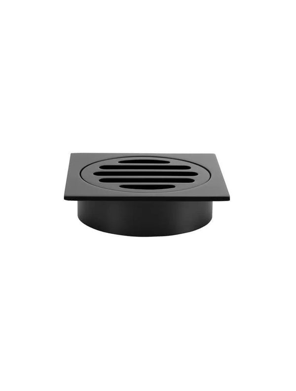 Meir Square Floor Grate Shower Drain 80mm Outlet - Matte Black