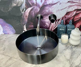 Meir Round Wall Mixer Pinless Handle Trim Kit - Shadow Gunmetal