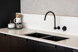 Meir Round Wall Mixer Short Pin lever Trim Kit - Matte Black