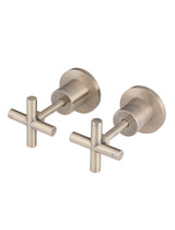 Meir Round Cross Handle Jumper Valve Wall Top Assemblies - Champagne