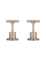Meir Round Cross Handle Jumper Valve Wall Top Assemblies - Champagne