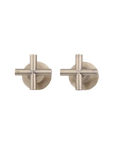 Meir Round Cross Handle Jumper Valve Wall Top Assemblies - Champagne
