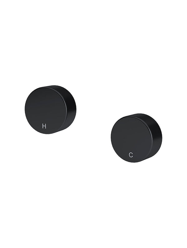 Meir Circular Wall Taps - Matte Black